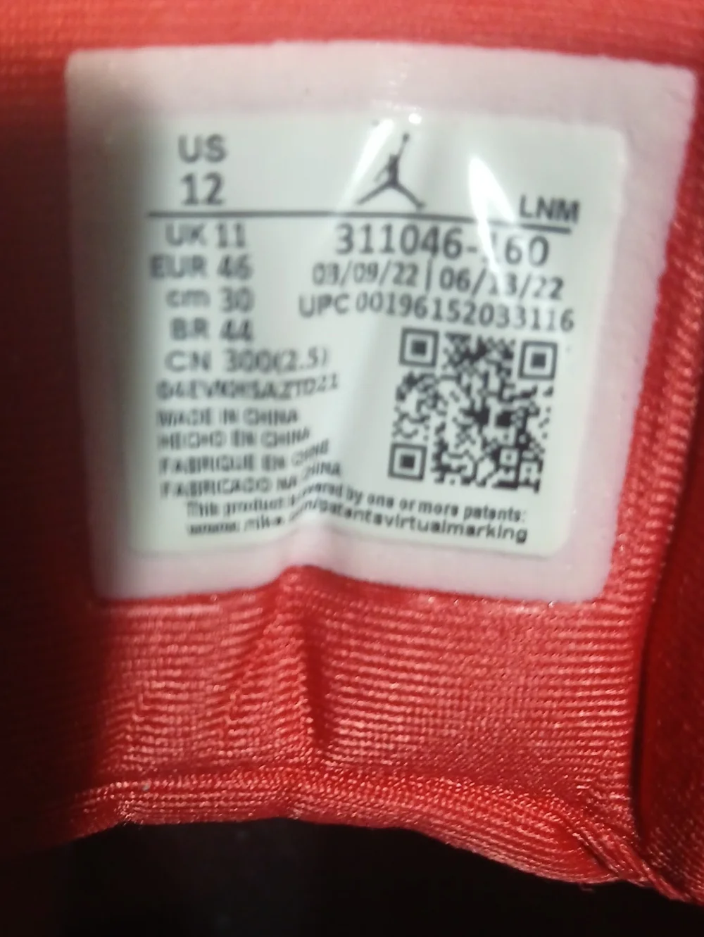 Air Jordan Dub Zero 'VARSITY RED' (2022) , Mens Size-12 ,100%AUTHENTIC!